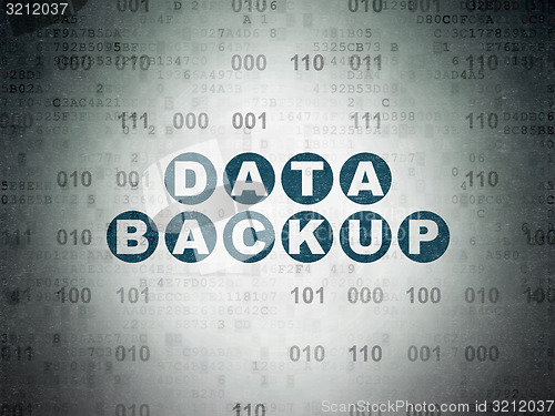 Image of Information concept: Data Backup on Digital Paper background