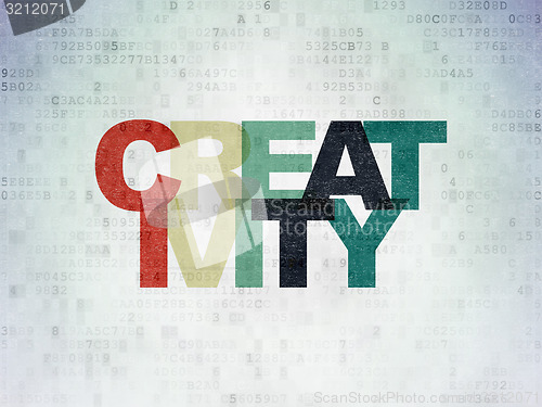 Image of Marketing concept: Creativity on Digital Paper background