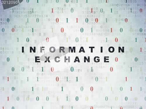 Image of Information concept: Information Exchange on Digital Paper background