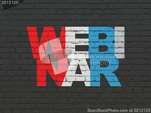 Image of Education concept: Webinar on wall background