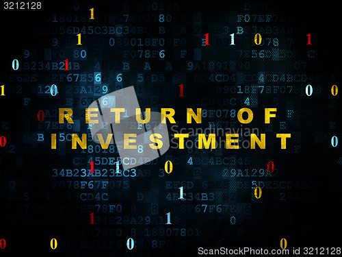 Image of Business concept: Return of Investment on Digital background