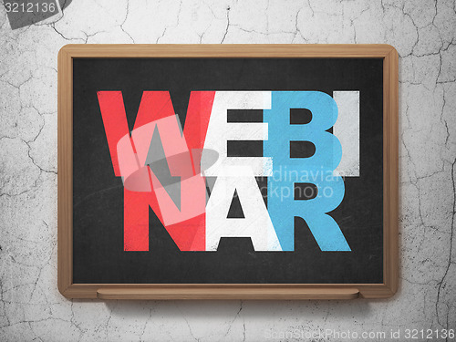 Image of Education concept: Webinar on School Board background