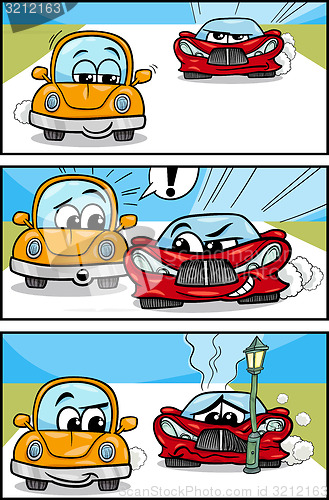 Image of cars cartoon comic story