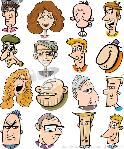 Image of cartoon people characters faces