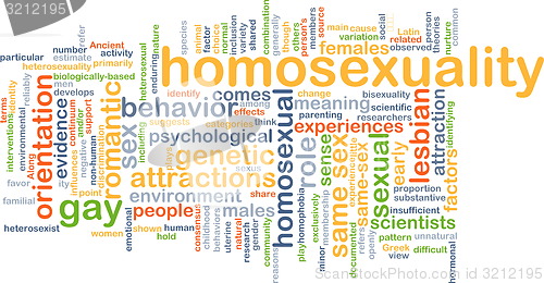 Image of Homosexuality wordcloud concept illustration
