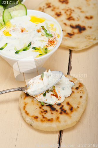 Image of Arab middle east goat yogurt and cucumber salad 