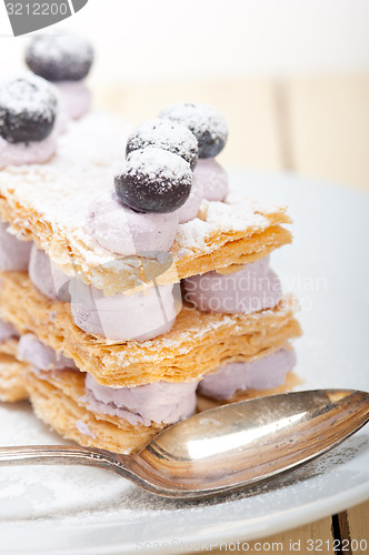 Image of napoleon blueberry cake dessert 