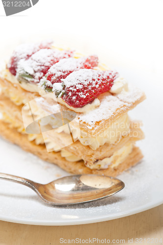 Image of napoleon strawberry cake dessert 