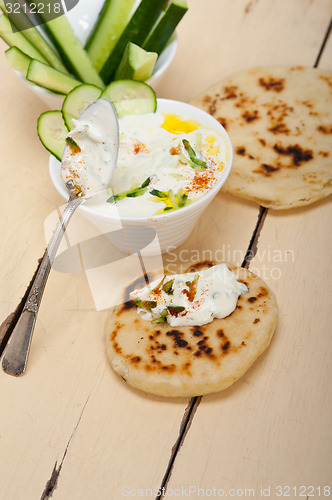 Image of Arab middle east goat yogurt and cucumber salad 