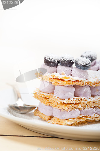 Image of napoleon blueberry cake dessert 