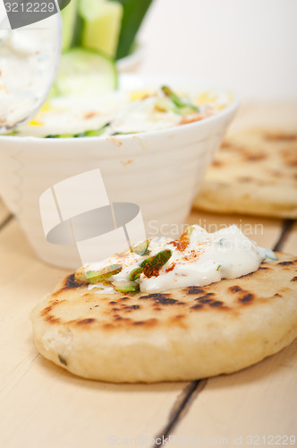 Image of Arab middle east goat yogurt and cucumber salad 