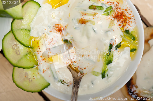 Image of Arab middle east goat yogurt and cucumber salad 