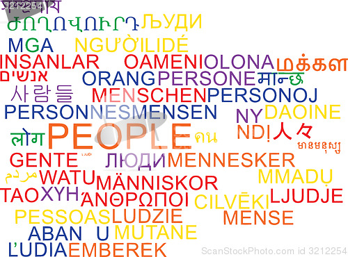 Image of People multilanguage wordcloud background concept