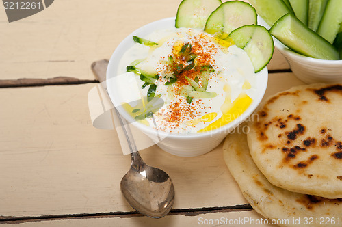 Image of Arab middle east goat yogurt and cucumber salad 