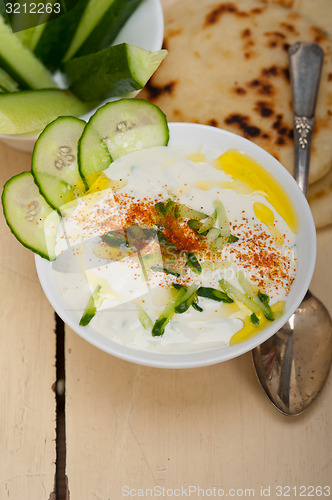 Image of Arab middle east goat yogurt and cucumber salad 