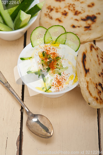 Image of Arab middle east goat yogurt and cucumber salad 