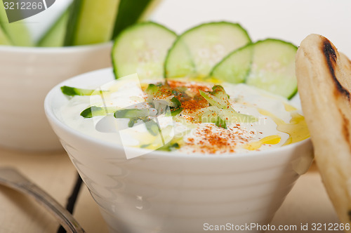 Image of Arab middle east goat yogurt and cucumber salad 