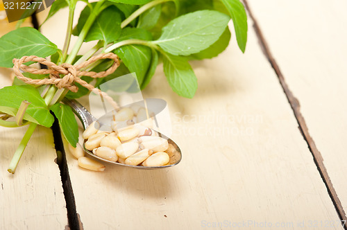 Image of Arab traditional mint and pine nuts tea