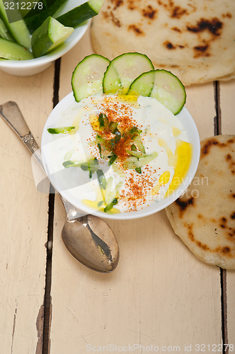 Image of Arab middle east goat yogurt and cucumber salad 