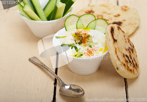 Image of Arab middle east goat yogurt and cucumber salad 