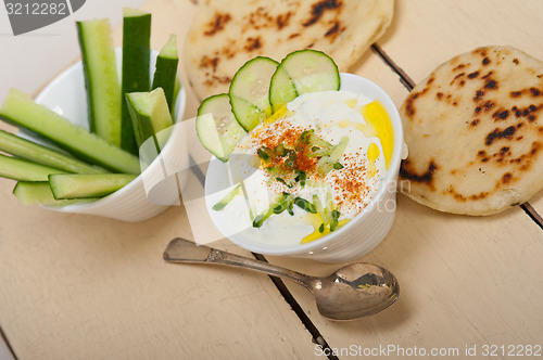 Image of Arab middle east goat yogurt and cucumber salad 