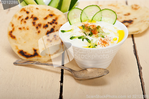 Image of Arab middle east goat yogurt and cucumber salad 