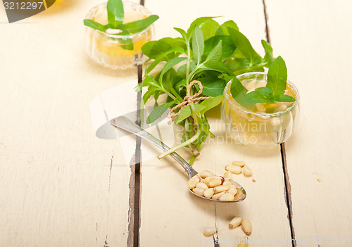 Image of Arab traditional mint and pine nuts tea