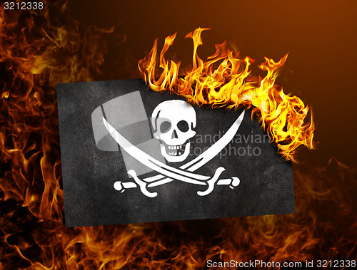 Image of Flag burning - Pirate