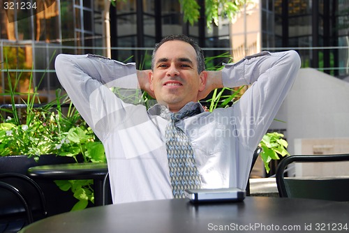 Image of Businessman relax