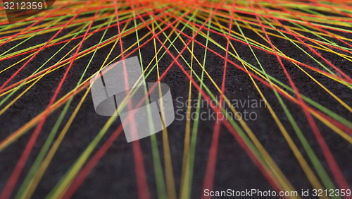 Image of Display of colorful threads
