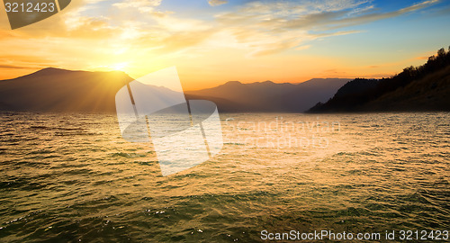 Image of Sea and high mountains