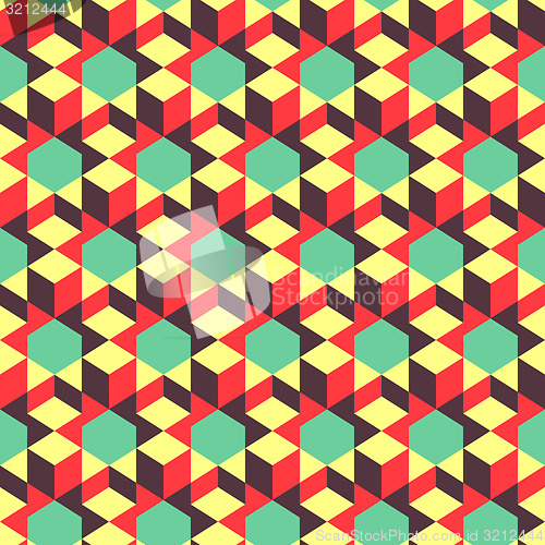 Image of Abstract 3d geometrical background. Mosaic. Vector illustration.