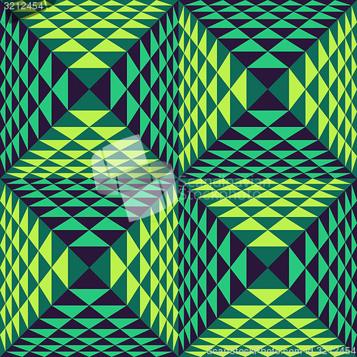 Image of Abstract geometrical  3d background.  Seamless pattern. 