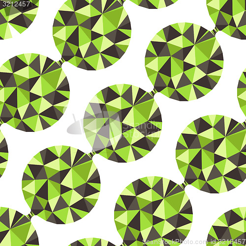 Image of Geometric seamless pattern with gems. Vector illustration.