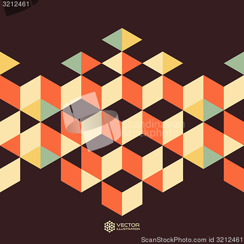 Image of Abstract geometrical 3d background. 