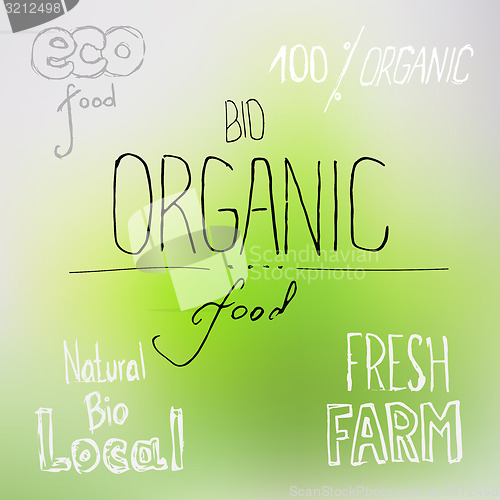 Image of Organic food lettering