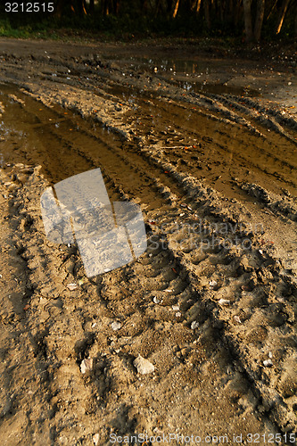 Image of Dirty broken rural road 