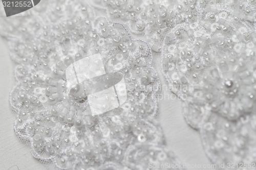 Image of Detail of wedding lace