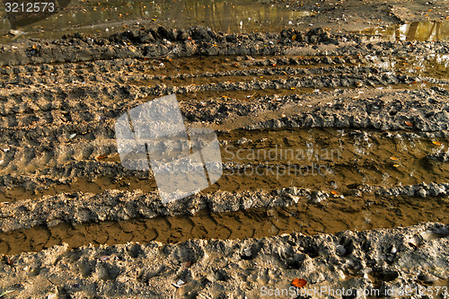 Image of Dirty broken rural road 