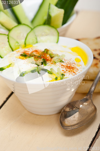 Image of Arab middle east goat yogurt and cucumber salad 