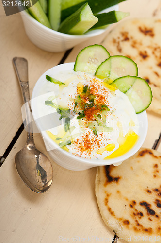 Image of Arab middle east goat yogurt and cucumber salad 