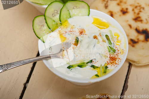 Image of Arab middle east goat yogurt and cucumber salad 