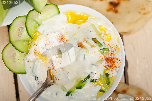 Image of Arab middle east goat yogurt and cucumber salad 