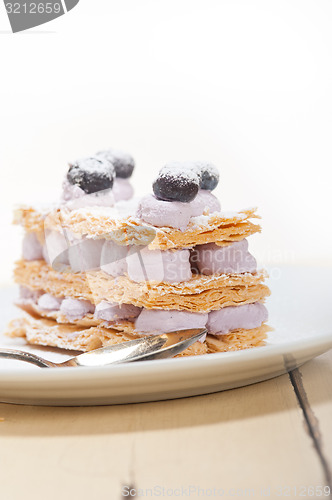 Image of napoleon blueberry cake dessert 