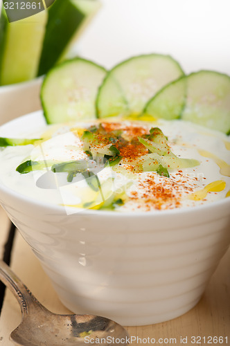 Image of Arab middle east goat yogurt and cucumber salad 