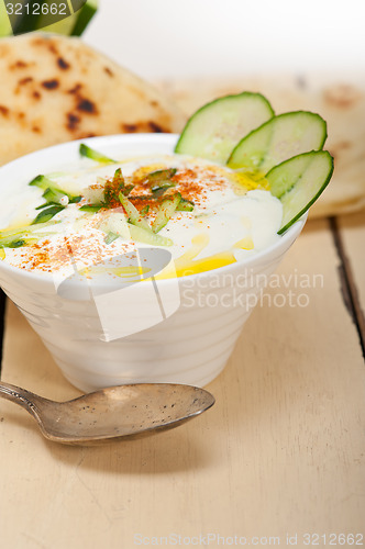 Image of Arab middle east goat yogurt and cucumber salad 