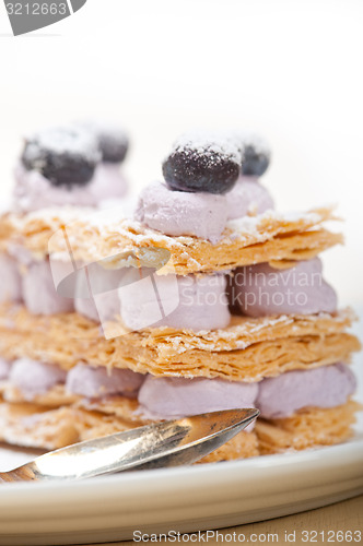 Image of napoleon blueberry cake dessert 