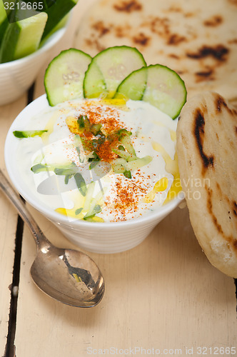 Image of Arab middle east goat yogurt and cucumber salad 