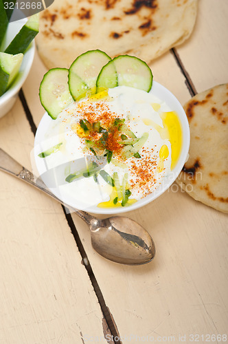 Image of Arab middle east goat yogurt and cucumber salad 