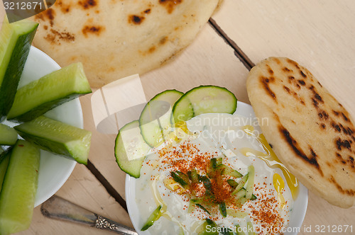 Image of Arab middle east goat yogurt and cucumber salad 